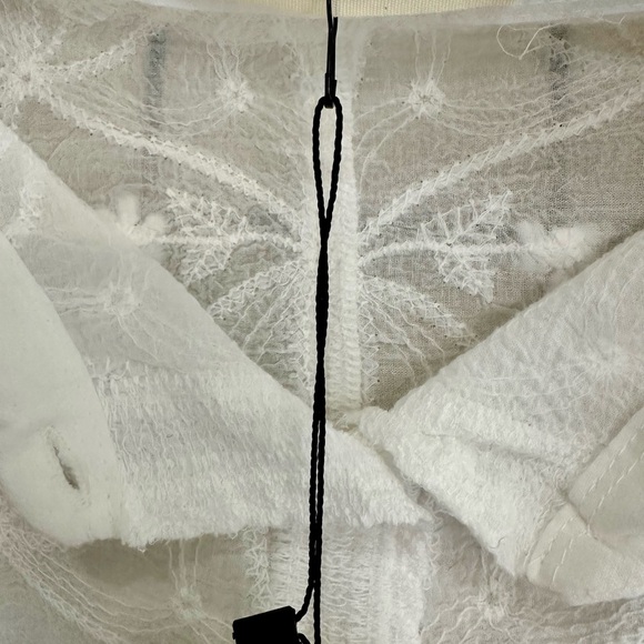 NEW! White Lace Button-Up Blouse - Picture 7 of 9